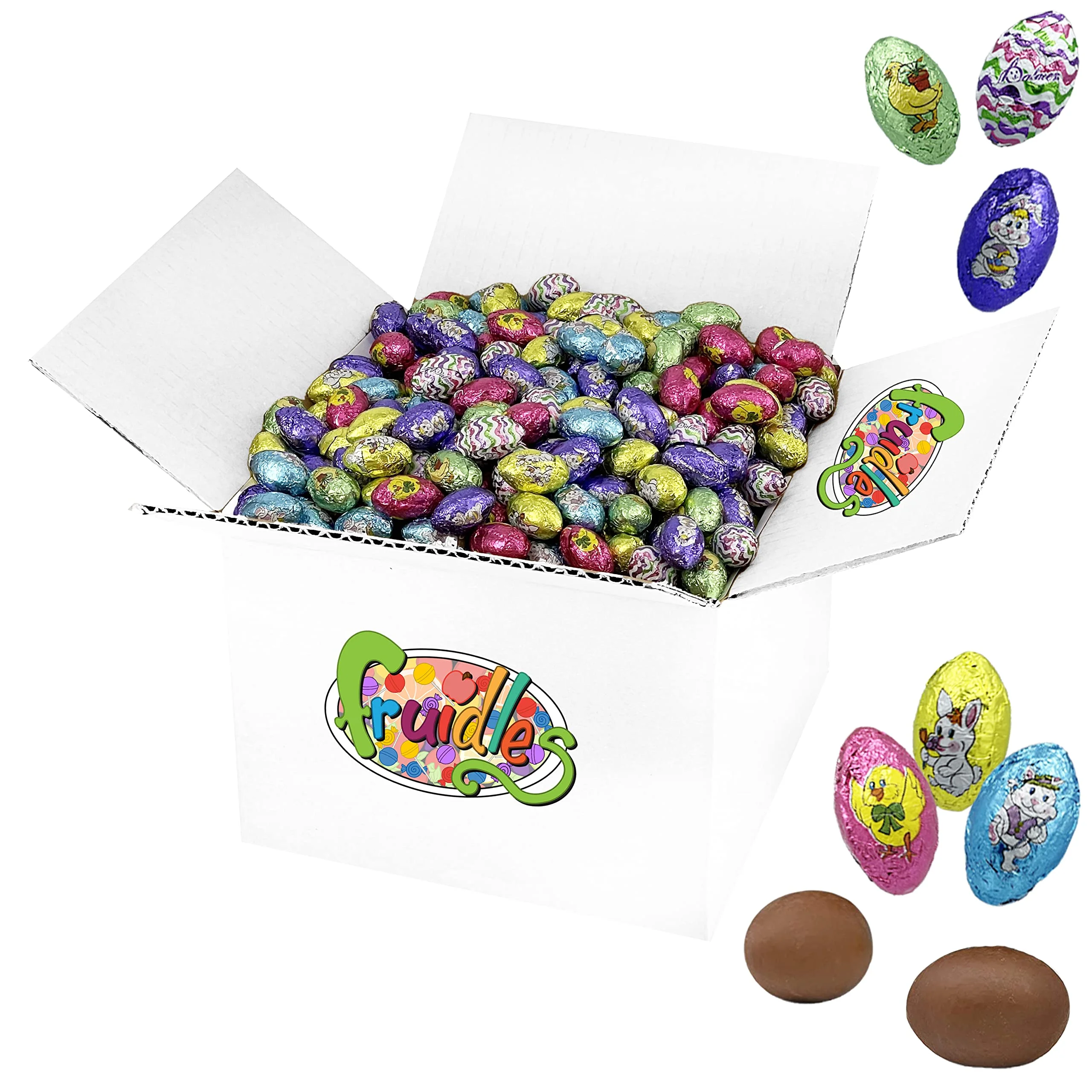 Easter Double Crisp Eggs Milk Chocolate, Happy Easter Day Eggs, Party Bag Fillers, Individually Wrapped, Kosher Certified Dairy (5 Pounds)
