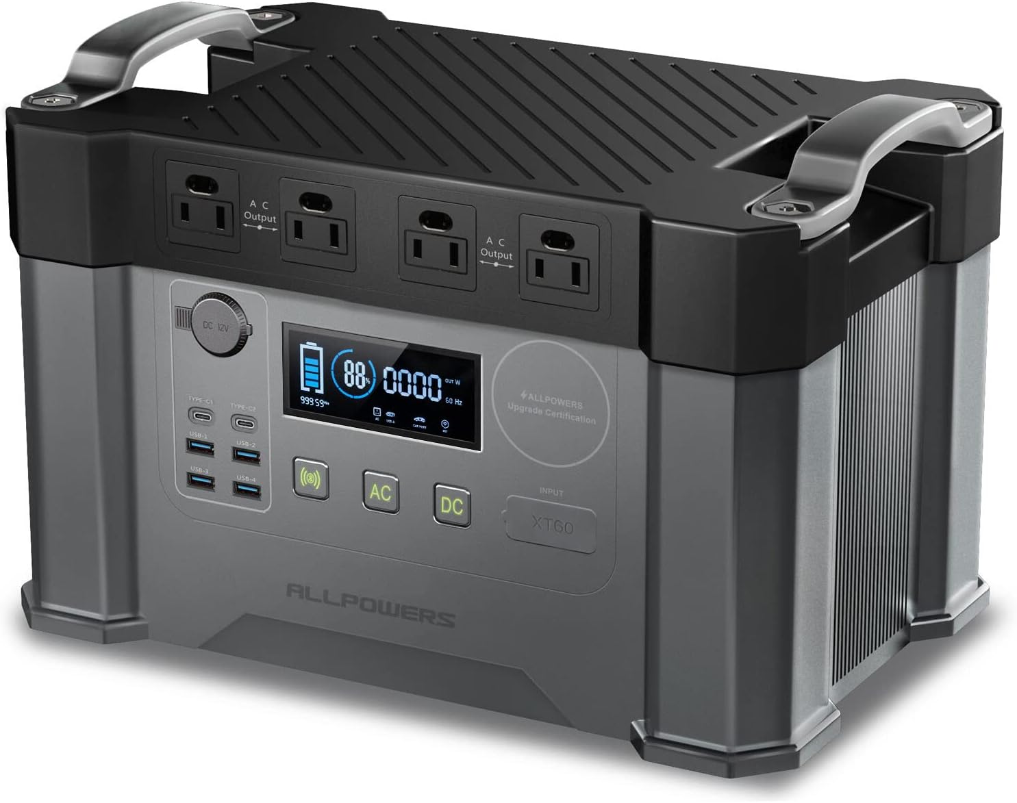 ALLPOWERS Portable Power Station Monster X 2000W (Peak 4000W) Solar Generator MPPT 1500Wh Backup Battery with 4 AC Outlets Emergency Power for Electric Vehicle Camping Off-Grid RV