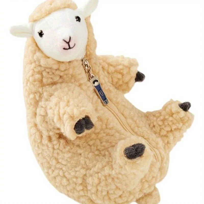 1pc Lamb Doll Plush Toy Shaved Sheep Creative Doll Birthday Gift