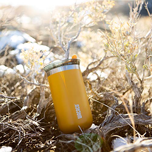 WACACO Octaroma Classico Vacuum Insulated Coffee Mug, Double-wall Stainless Steel Travel Tumbler With Drinking Lid, 6 fl oz (180ml), Carmine Red