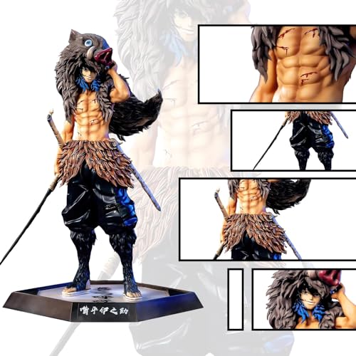 Yoriichi Tsugikuni Figure Kimetsu No Yaiba Demon Figures Monster Slayer Action Figure Desktop Decoration Gift Anime Fan Collection(32CM/12.7IN)