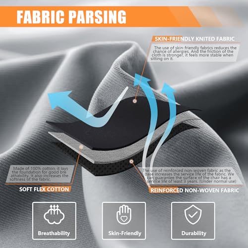 Dowinx Gaming Chair Fabric with Pocket Spring Cushion, Massage Game Chair Cloth with Headrest, Ergonomic Computer Chair with Footrest 290LBS, Black Green