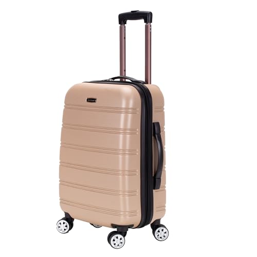 Rockland Melbourne Hardside Expandable Luggage with Spinner Wheels, 2TONENAVY, 2 Piece (20/28)