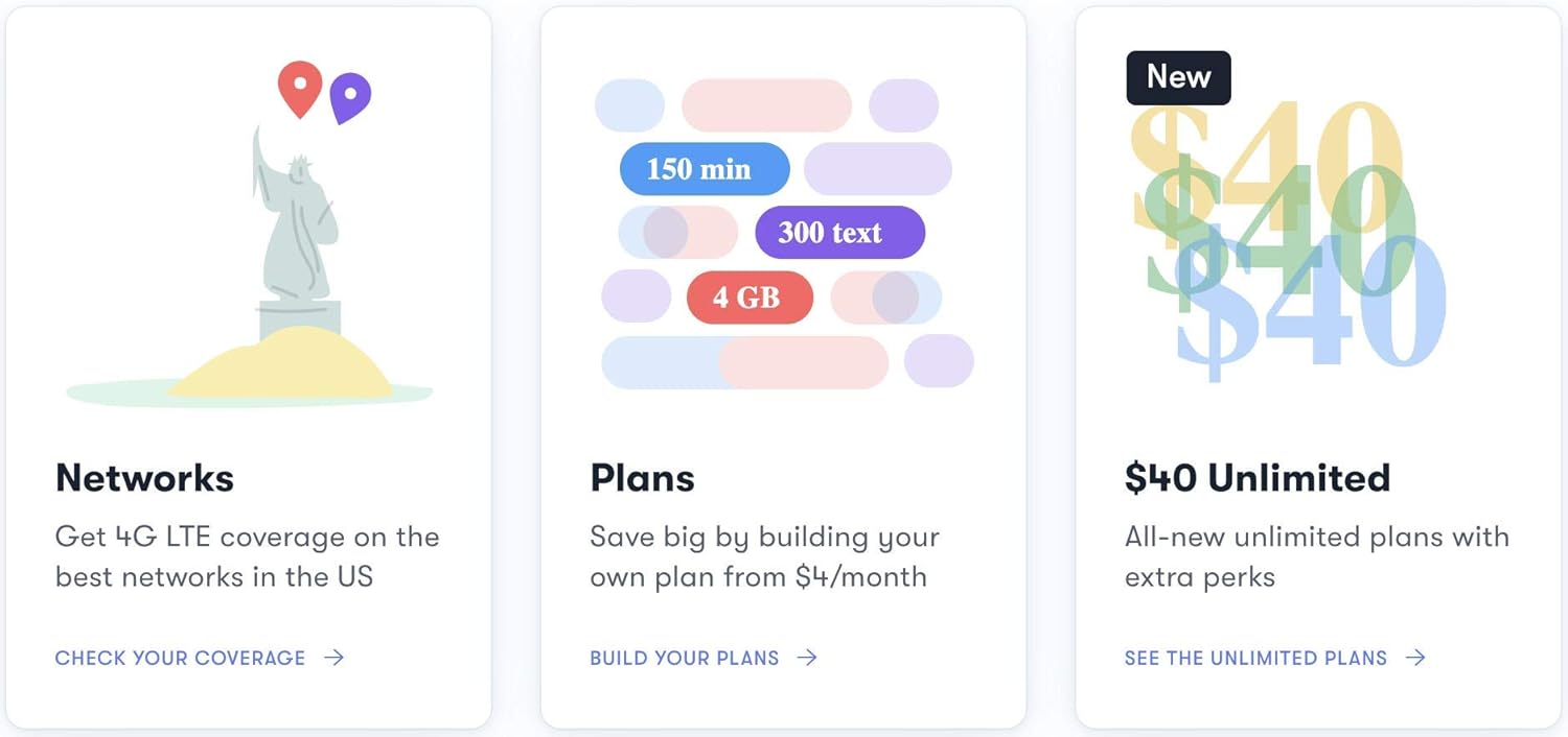 Prepaid SIM Card (US Mobile) - Custom Plans from $4/mo. Unlimited Plans from $10/mo.
