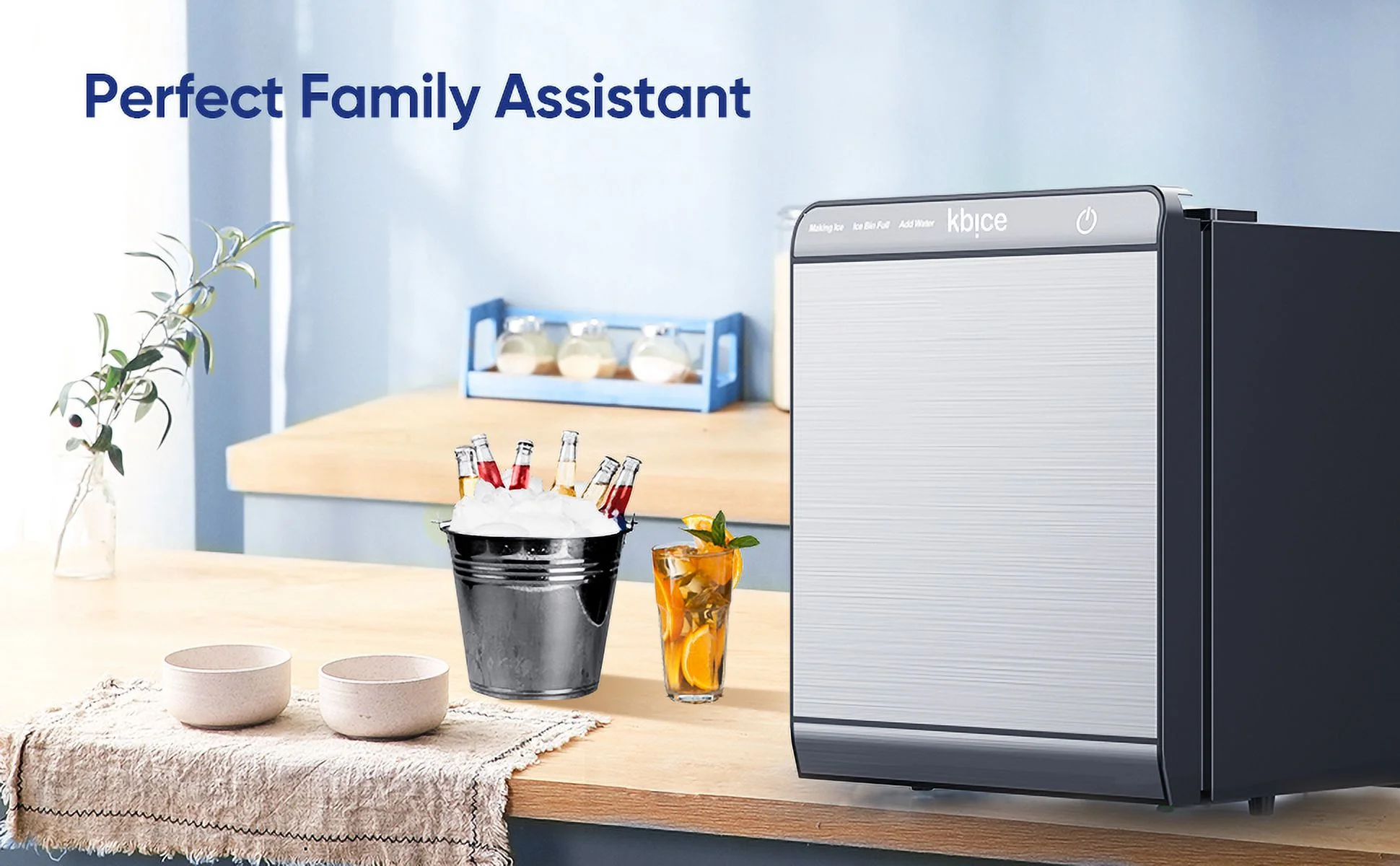 KBICE Crescent Ice Maker - Plumbed-in Water Supply