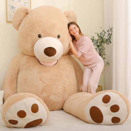 MaoGoLan Giant Teddy Bear 5 Feet Stuffed Animal, Brown Valentines Day Big Teddy Bear Plush for Girlfriend Boyfriend, Soft and Fluffy Life Size Teddy Bear Gift for Baby Shower