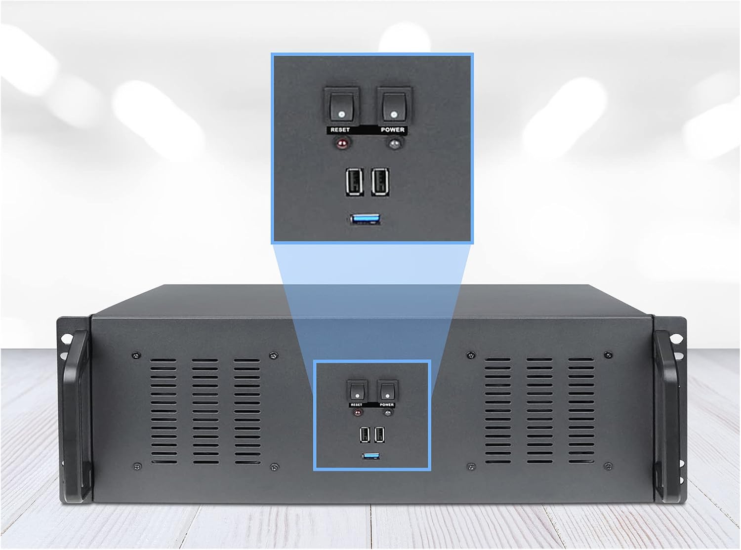 Rosewill 4U Server Chassis 11 Bay Server Case 8X 3.5 + 3X 5.25 HDD, E-ATX, Rackmount Server Case, Include Front 5X 120mm Fans Rear 2X 80mm Fans Metal Rack Mount Computer Case 25 Deep, RSV-L4000U