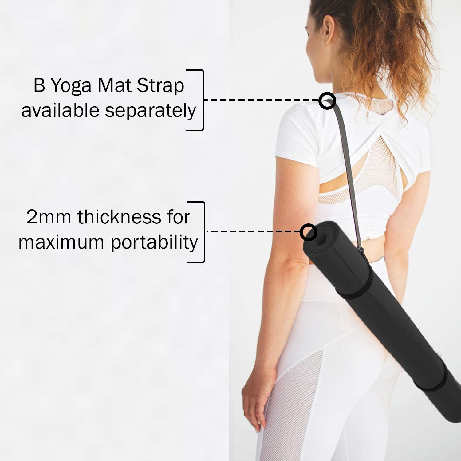 B Yoga Black Traveller Mat, 1 EA