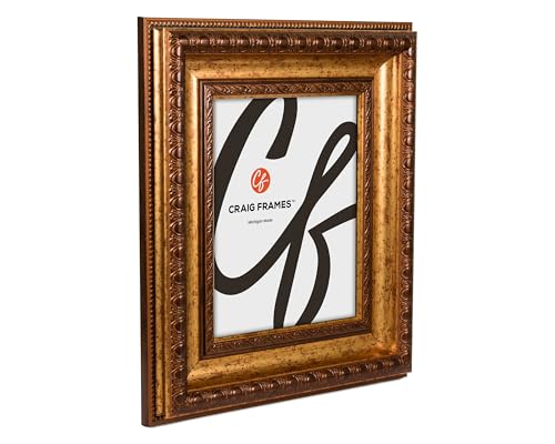 Craig Frames Arqadia Gothic, Aged Gold Picture Frame, 11 by 14-Inch