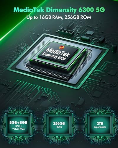 Ulefone Armor X31 Pro 5G Rugged Phone, MTK Dimensity 6300, 16GB+256GB, Android 14, 6.56” 120Hz, 64MP Main Cam., 25MP Night Vision Cam., 6050mAh, NFC/IR Blaster/Glare Flashlight - Green