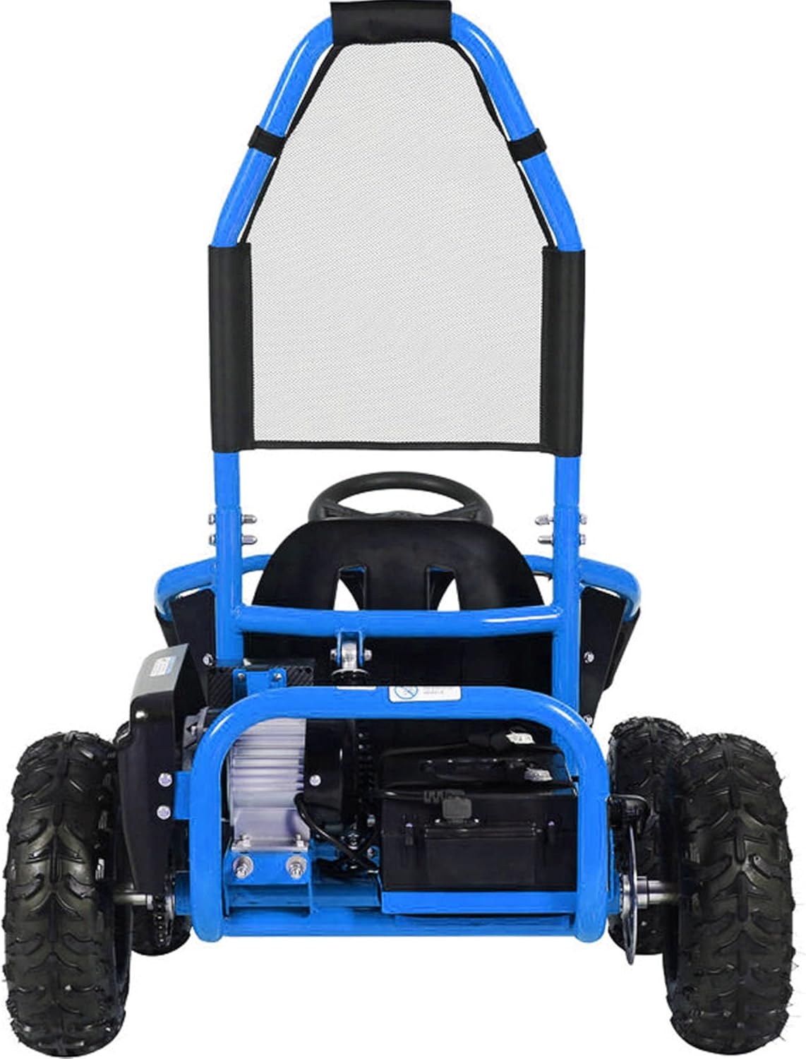 MotoTec Mud Monster Kids Electric 48v 1000w Go Kart Full Suspension Blue