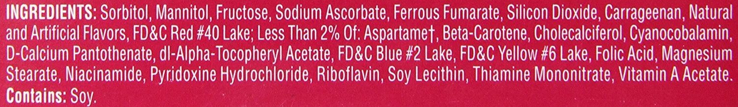 Flintstones Children's Multivitamin plus Iron Chewable Tablets, 60-Count