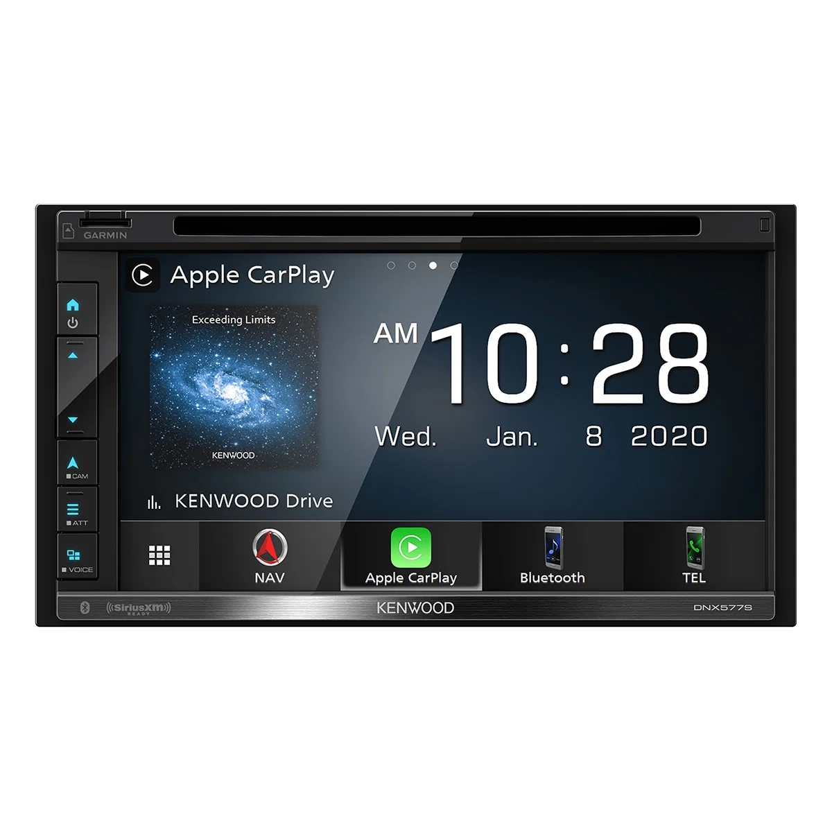 Kenwood DNX577S 6.8-inch Double-Din in-Dash Navigation DVD Receiver with Bluetooth, Wi-fi, Android Auto, Apple Carplay, and SiriusXM Ready