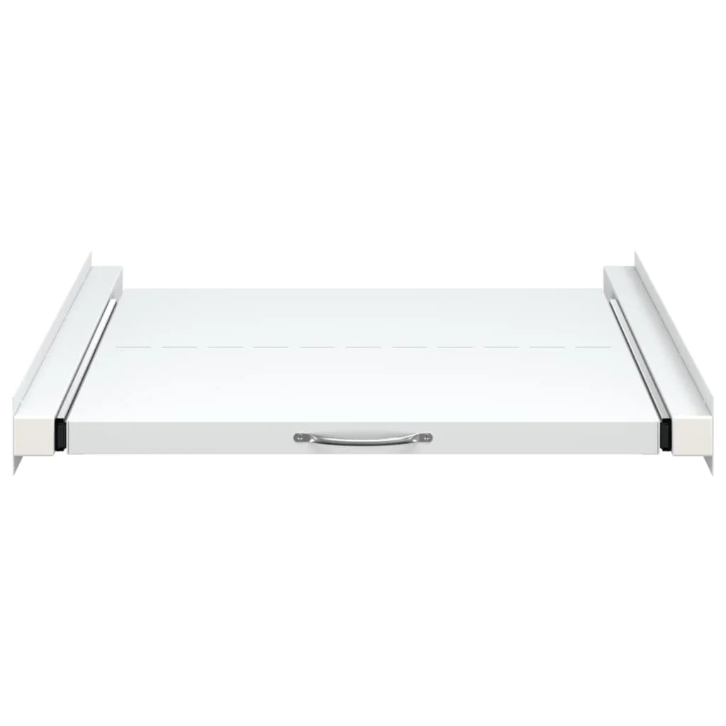 Double Washing and Drying Machine Pedestal with Drawers White