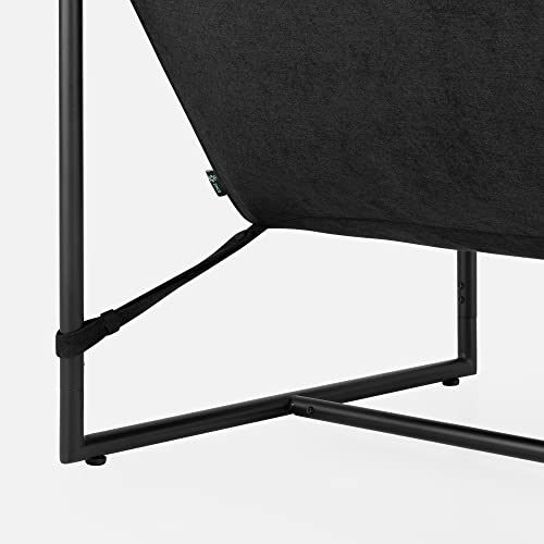 ZINUS Aidan Sling Accent Chair, Metal Framed Armchair with Shredded Foam Cushioning, Black