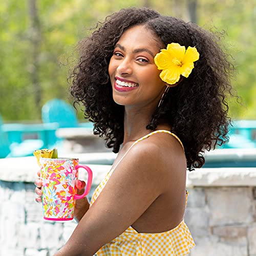 Swig Life 18oz Travel Mug, Insulated Tumbler with Handle and Lid, Travel Coffee Mug, Cup Holder Friendly Travel Mug, Stainless Steel 18 oz Tumbler, Reusable Insulated Tumbler with Lid (Pink Lemonade)