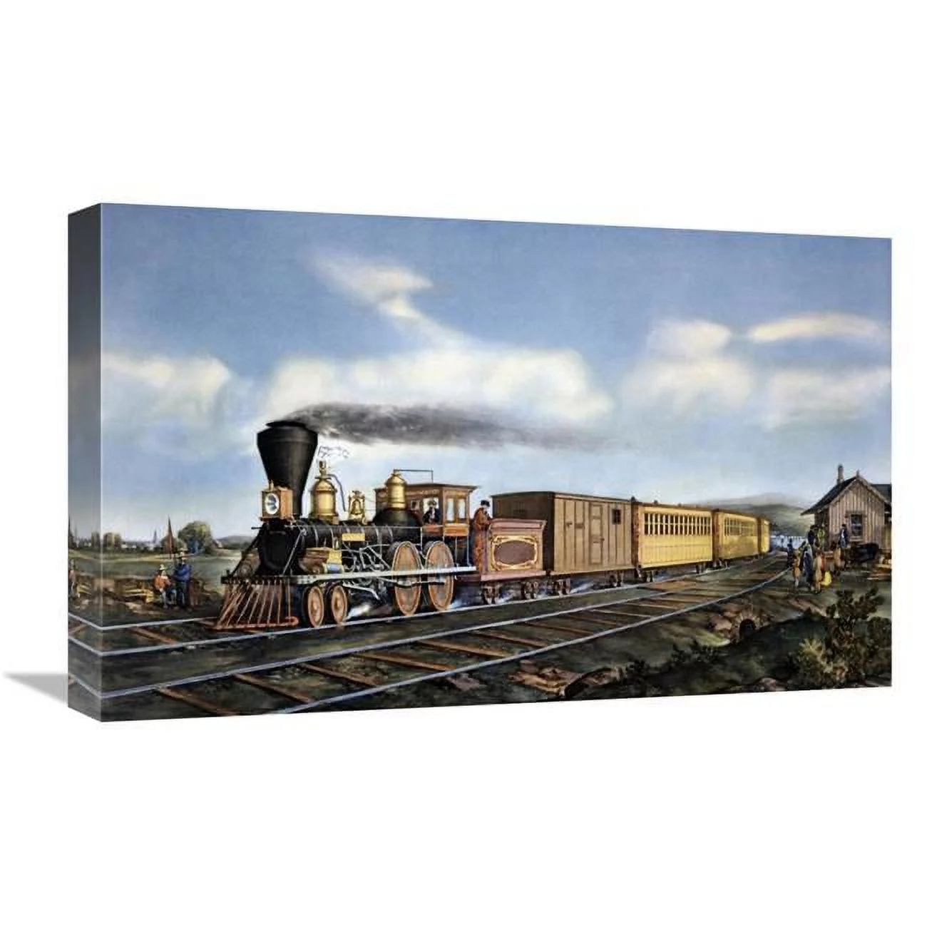 Global Gallery  American Express Train Art Print - Currier & Ives - 22in.