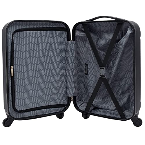 Travelers Club Cosmo Hardside Spinner Luggage, Navy Blue, Carry-On 20-Inch