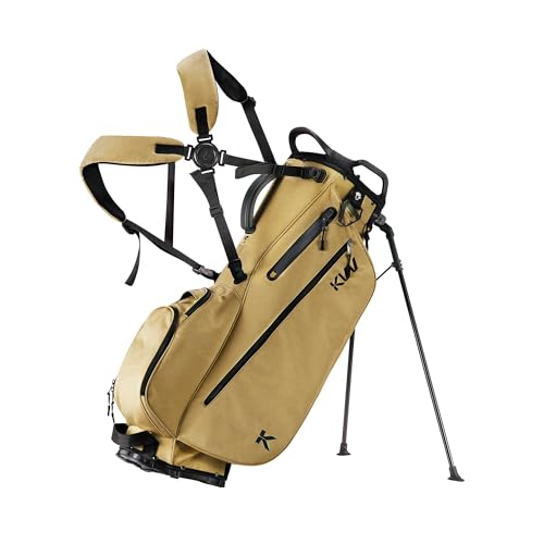 KVV Lightweight Golf Stand Bag with 7 Way Full-Length Dividers, 5 Zippered Pockets, Automatically Adjustable Dual Straps，Elegant Design
