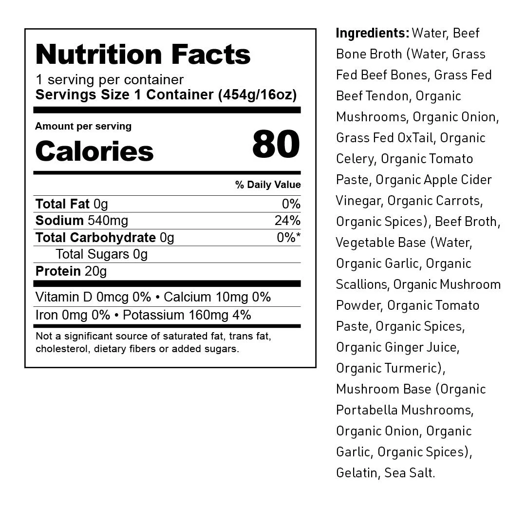 Bare Bones - 100% Grass-Fed Beef Bone Broth Classic Beef - 16 oz.