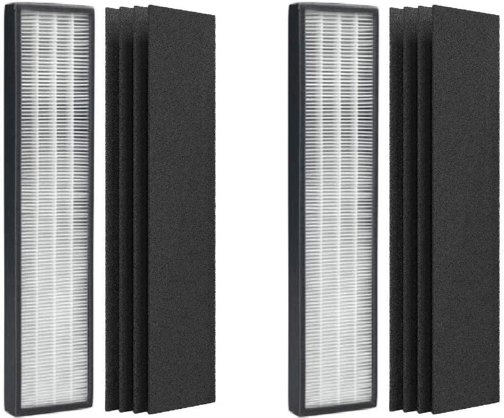 Nispira True HEPA Filter + Activated Carbon Pre Filter for Eureka NEA120 Air Purifier and Toshiba Smart WiFi Air Purifier NEA-F1 NEA-C1. 2 Sets