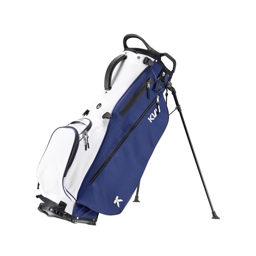 KVV Lightweight Golf Stand Bag with 7 Way Full-Length Dividers, 5 Zippered Pockets, Automatically Adjustable Dual Straps，Elegant Design