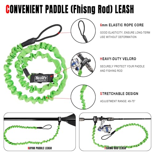 Angler Kayak Paddles Aluminum Paddle with Plastic Blades and Paddle Leash, Floating Adjustable Fishing Kayak Oars, 3 Piece, 230-250cm/90-98 inch