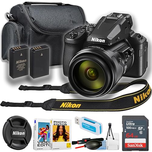 Nikon COOLPIX P950 Digital Camera + Sandisk 64GB Ultra Memory Card + Camera Case + More (12pc Bundle)