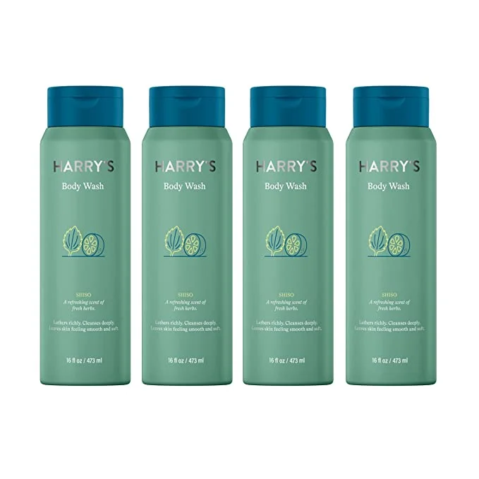 Harry's Men's Body Wash - Shiso - 16 Fluid Ounce, Pack of 4 (Packaging May Vary)