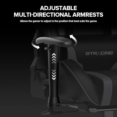 GTRACING Gaming Chair with Footrest Speakers Video Game Chair Bluetooth Music Heavy Duty Ergonomic Computer Office Desk Chair