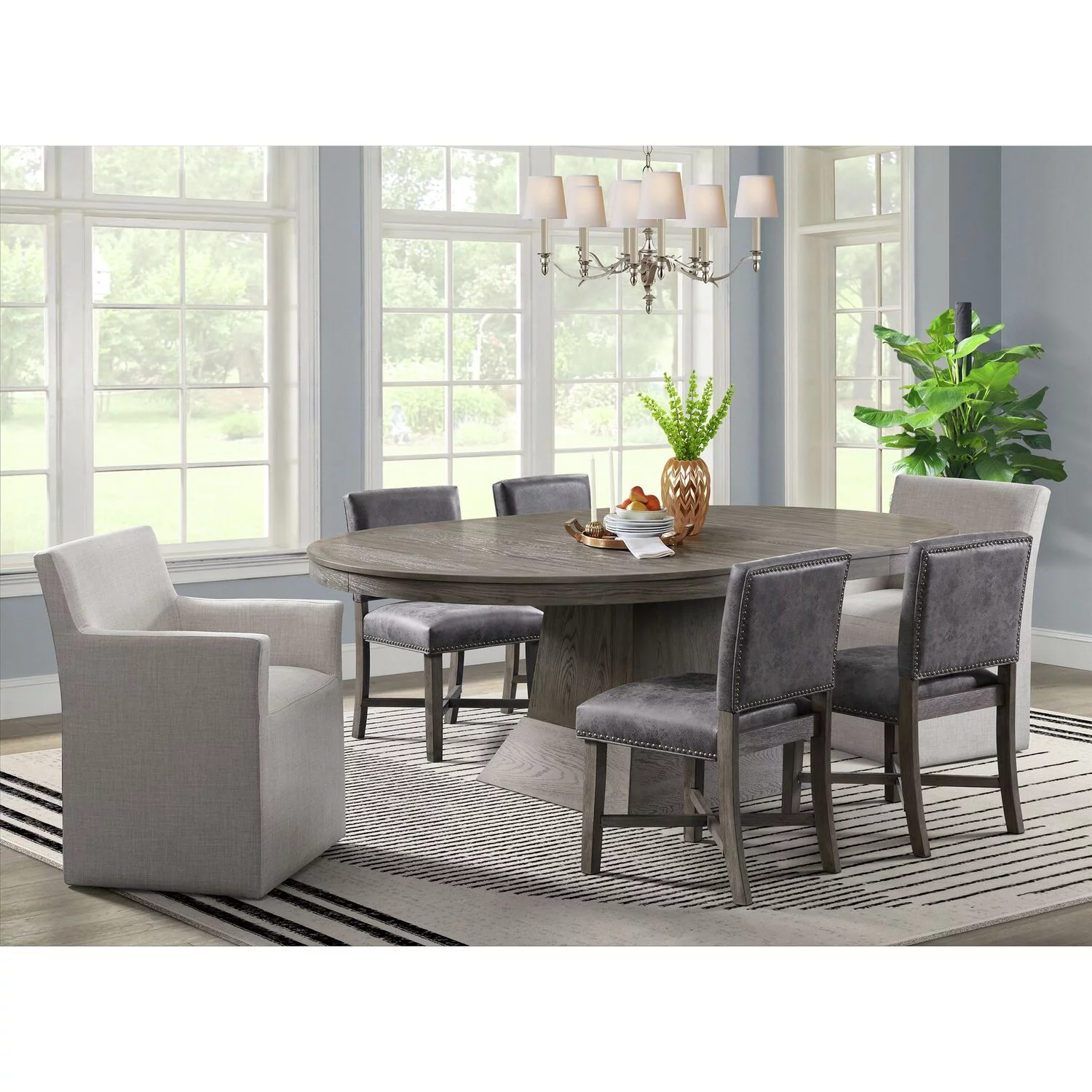 Picket House Furnishings Modesto 7PC Dining Set in Grey