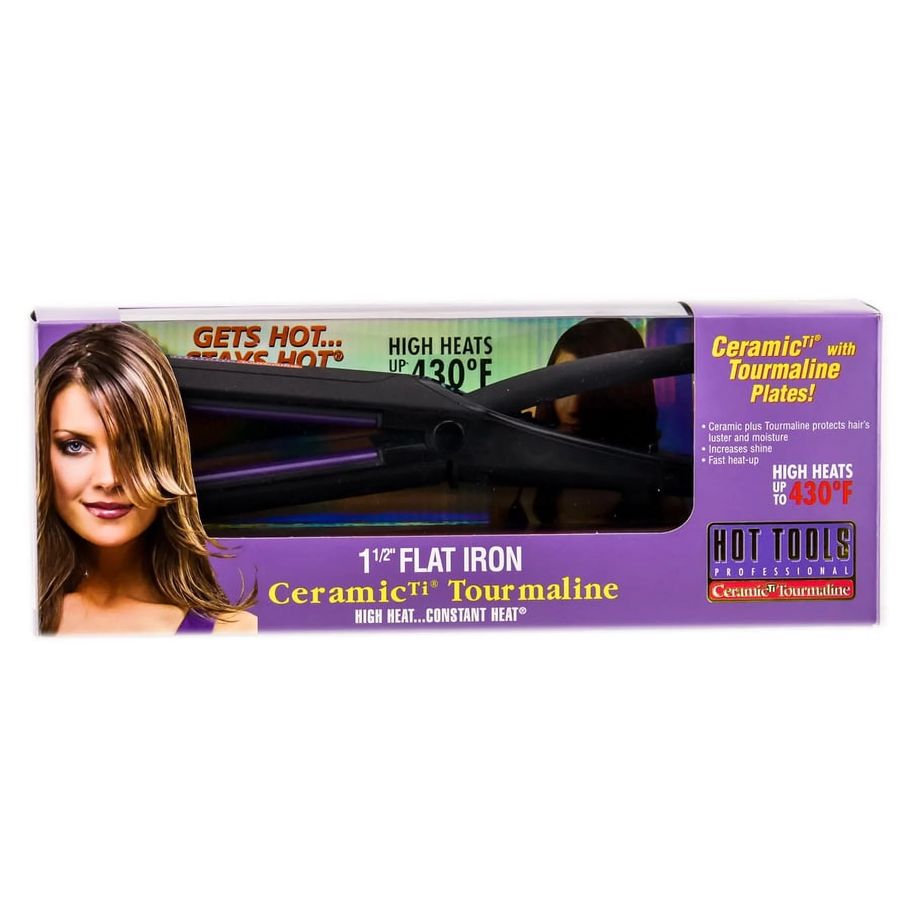 Hot Tools Ceramic Titanium Flat Iron ( 1.5 inch plate)