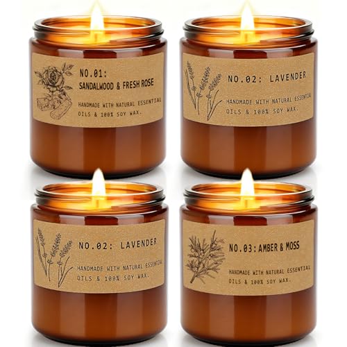 Christmas Scented Candles for Home, 6 Pack Soy Set, 21 oz Jar, Perfect Gifts for Women/Coworker/Girlfriend/Friends