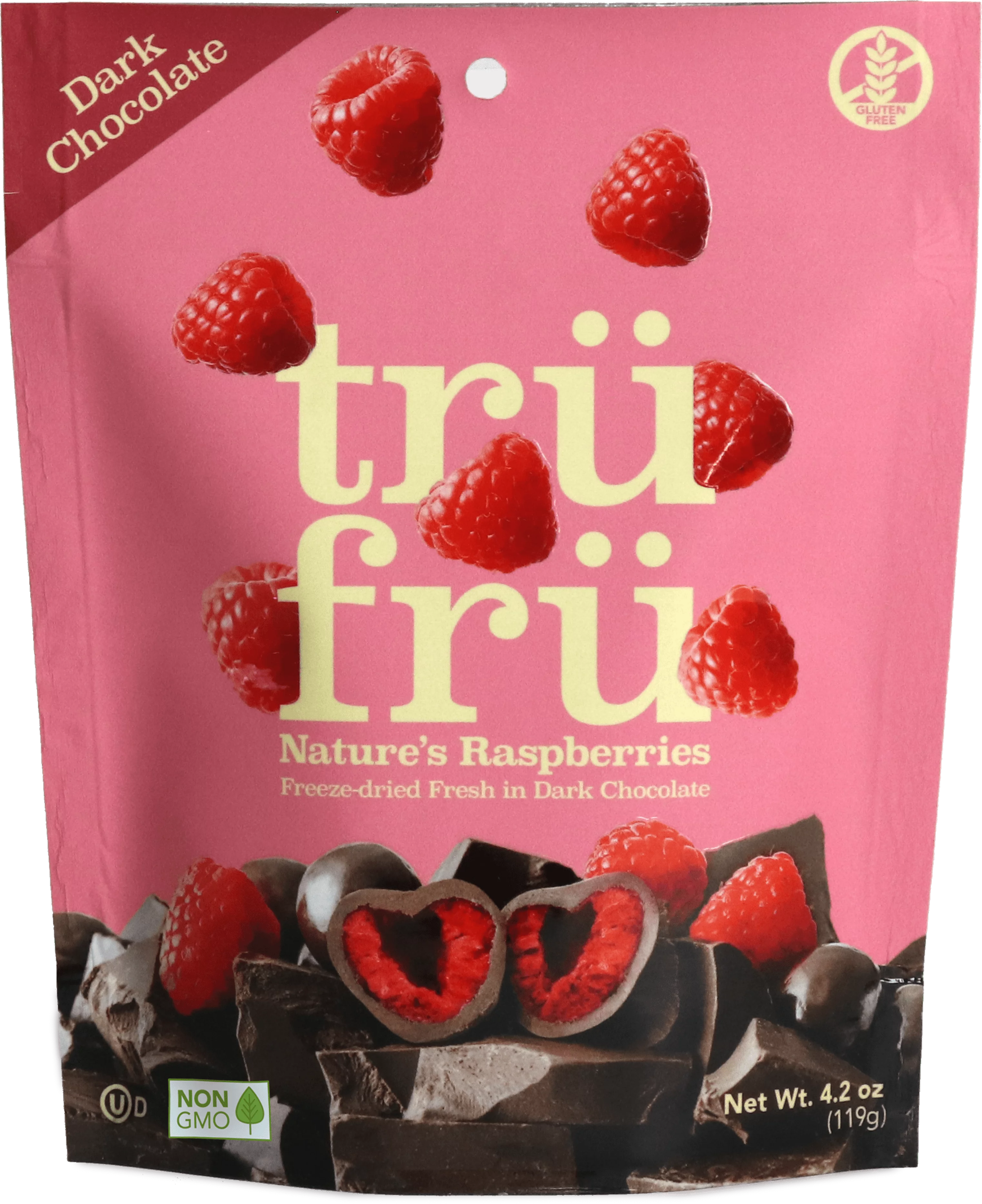 (Price/Case)Tru Fru Grab & Share 101 Hyper-Dried Real Raspberry In Dark Chocolate 6-4.2 ounce