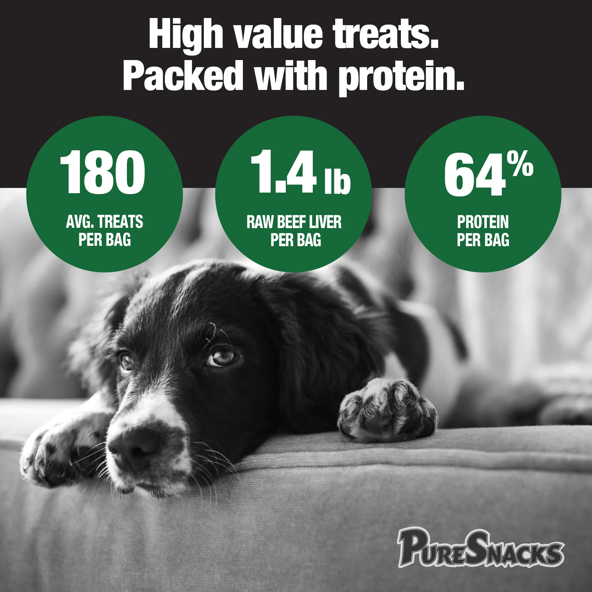 PureSnacks Beef Liver Freeze Dried Dog Treats, 6.98 oz.