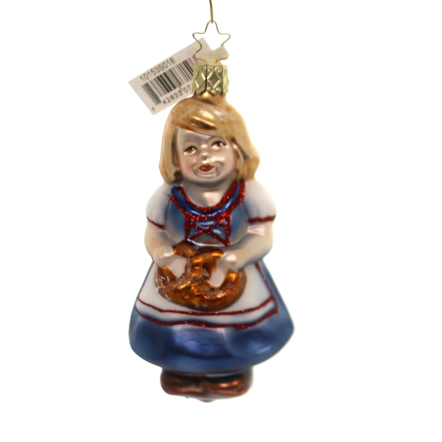 Inge Glas HILDE BAVARIAN CHRISTMAS Glass Ornament Pretzel 10153S018