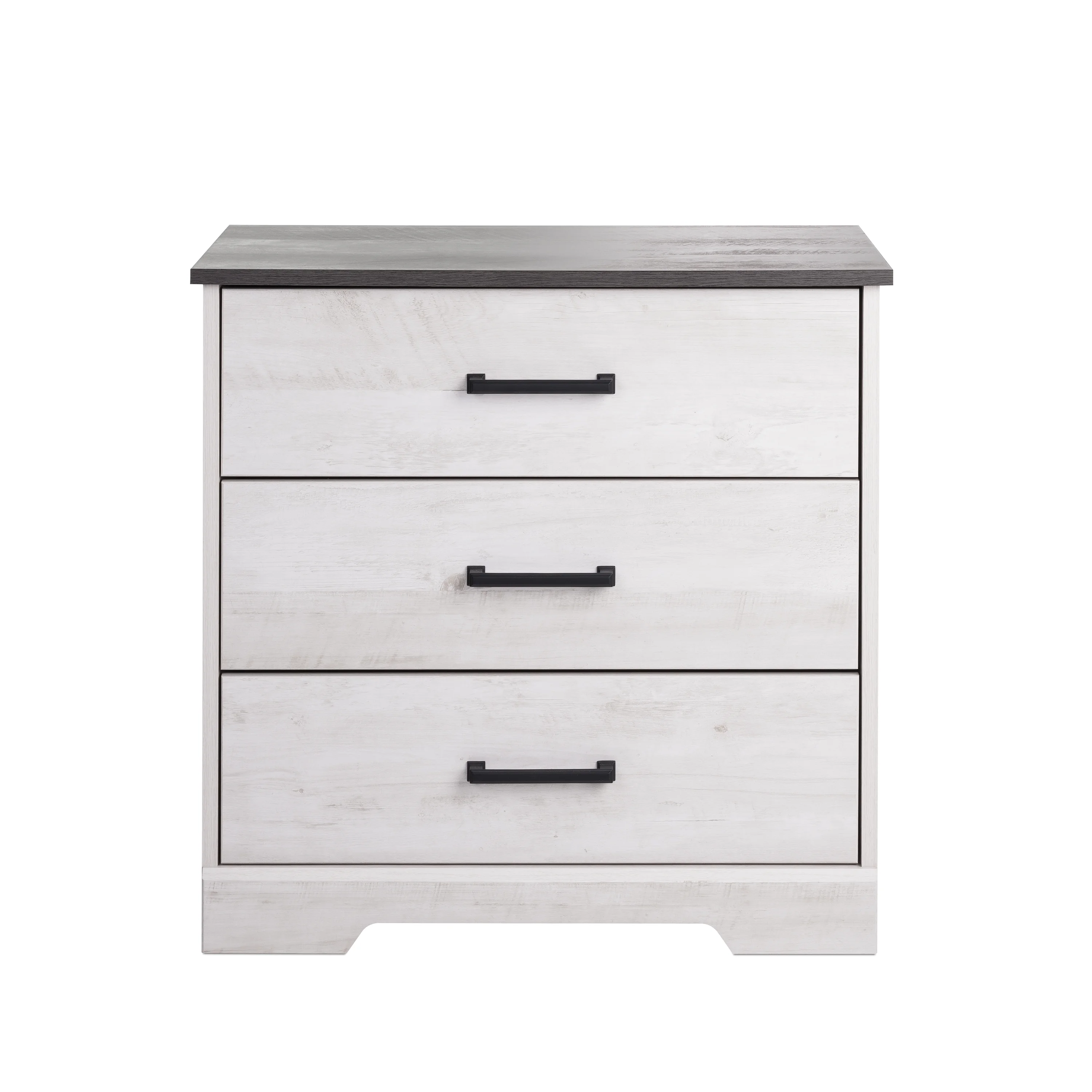 Prepac Rustic Ridge Farmhouse 3-Drawer Nightstand, Chest of Drawers for Bedroom, Wooden Bedroom Dresser with 3 Storage Drawers, 16.25in x 27.5in x 26.75in, Washed White, ADNR-1603-1