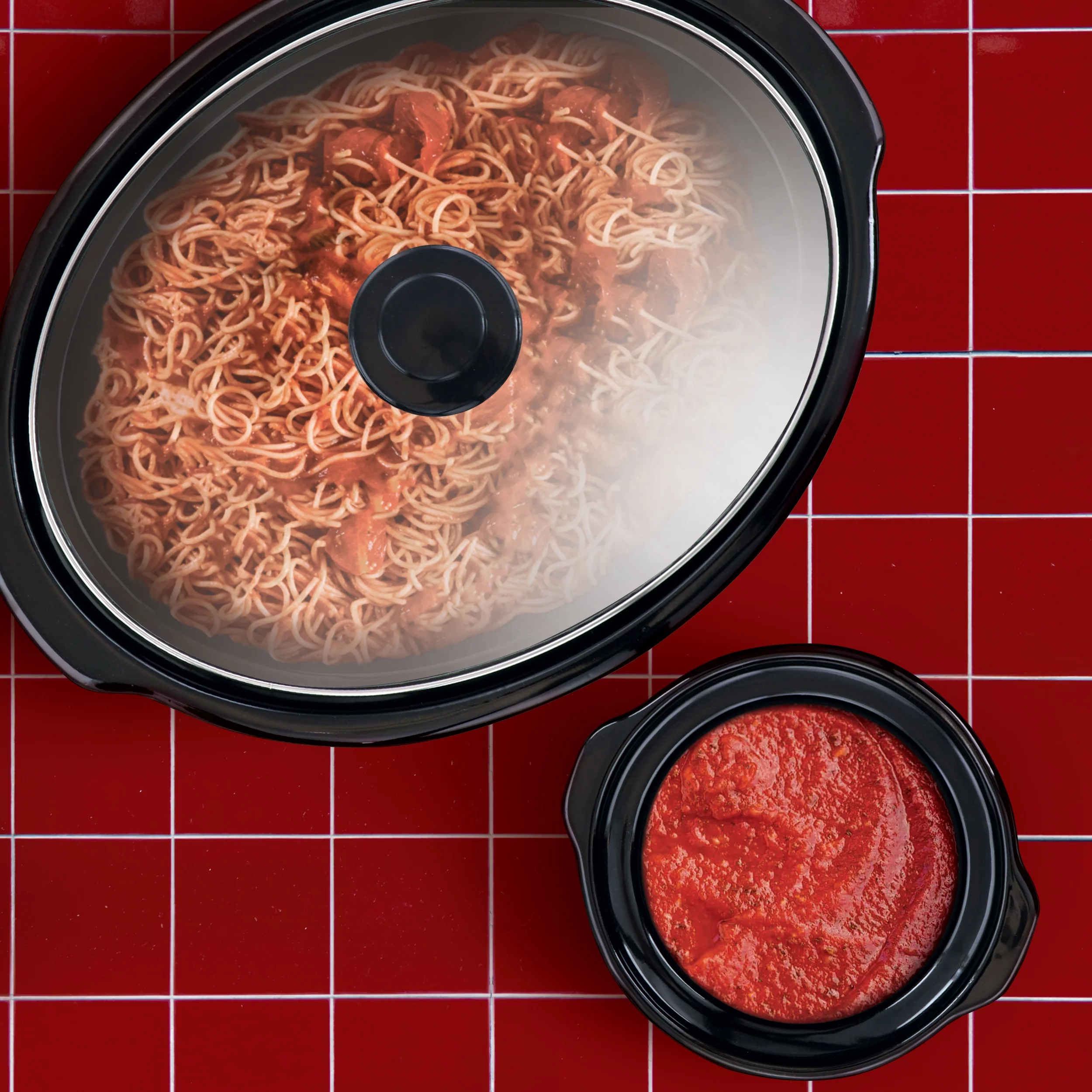 MegaChef 8 Quart Slow Cooker with Bonus Mini 0.6 Quart Warmer