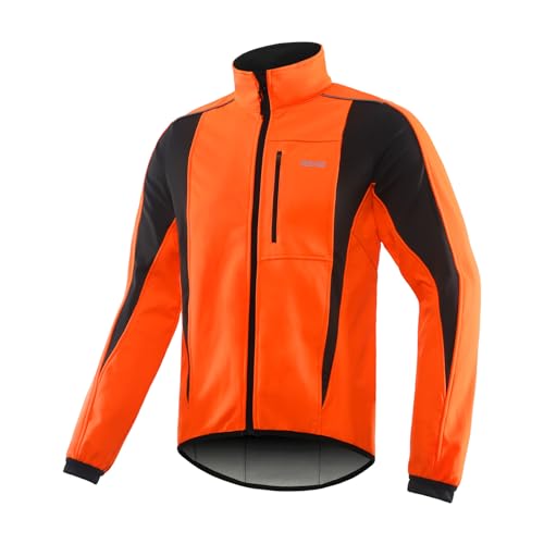 ARSUXEO Winter Warm UP Thermal Softshell Cycling Jacket Windproof Waterproof 15-k