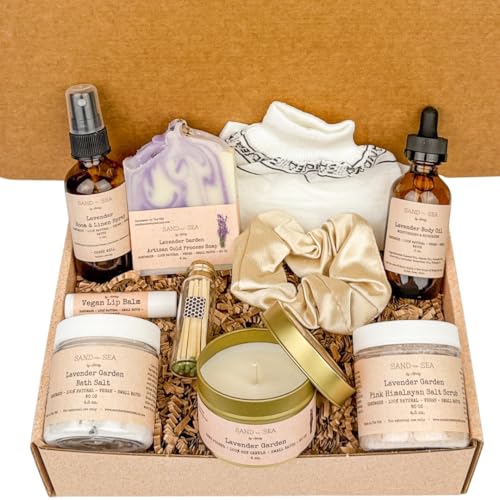 Spa Gift Box for Women - Handmade Self Care Package for Women - Relaxing, Pampering & Stress Relief Gift Baskets for Women, Mom, Friend, Wife, Sister, Aunt, Her - Luxury Mom Gift Ideas