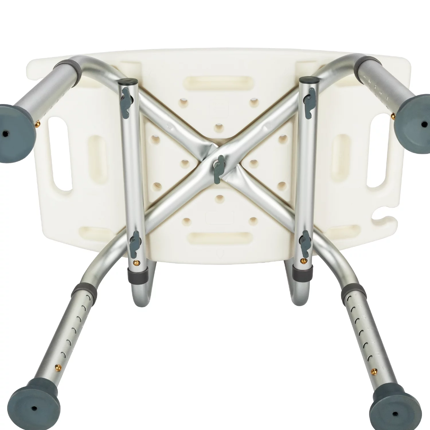 Zimtown Tool-Free Assembly Spa Bath Adjustable Shower Chair Seat Bench with Removable Back