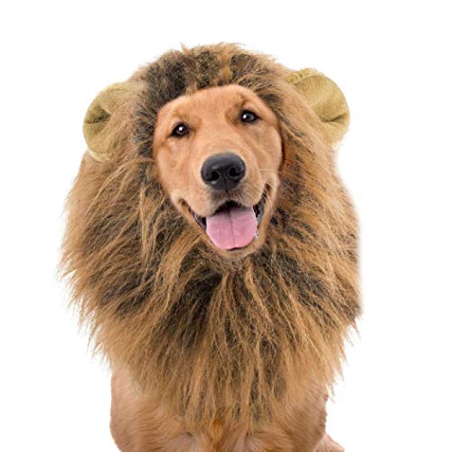 Smart Living 12011047 Lion's Mane Wig for Dogs, Brown