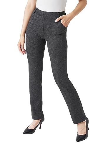 Yogipace,Belt Loops,Women's Petite/Regular/Tall Straight Leg Yoga Dress Pants