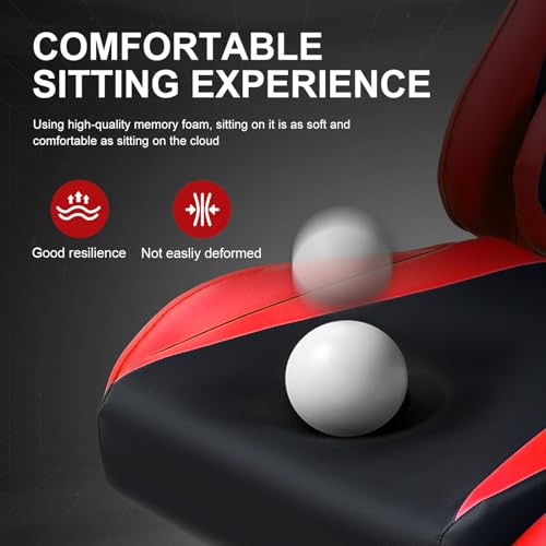 GTRACING Gaming Chair with Footrest, Ergonomic Computer Game Desk Chair, Recline Gaming Chair Seat Height Adjustment, Swivel Rocker with Headrest and Lumbar (Blue)