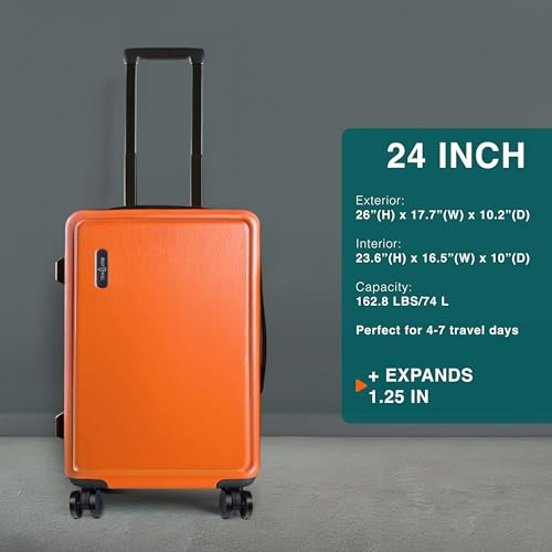 22 Inch Carry On Luggage 22x14x9 Airline Approved, Carry On Suitcase with Wheels, Hard-shell Carry-on Luggage, Durable Luggage Carry-On, Black Small Suitcase with Cosmetic Case