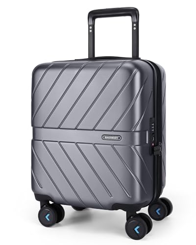 BAGSMART Carry On Luggage 22x14x9 Airline Approved With TSA Lock, 1OO% Polycarbonate Hardside Luggage with Spinner Wheels, Durable Hard Shell Carry On Suitcase 20 inch Black