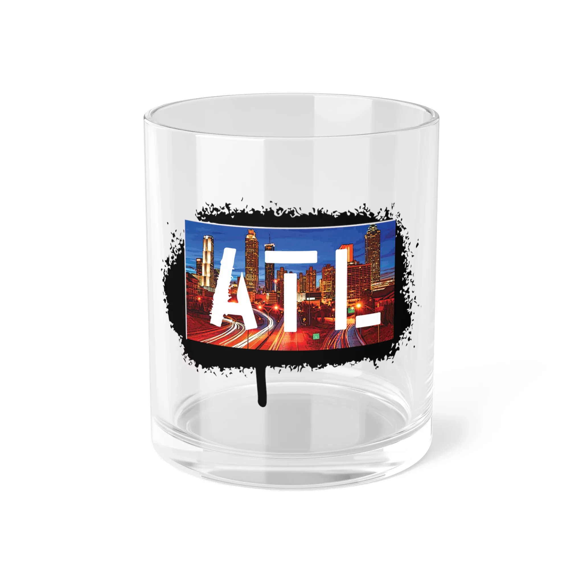 Atlanta, ATL  Bar Glass, bar glass, glass, art print, kitchen, custom glass