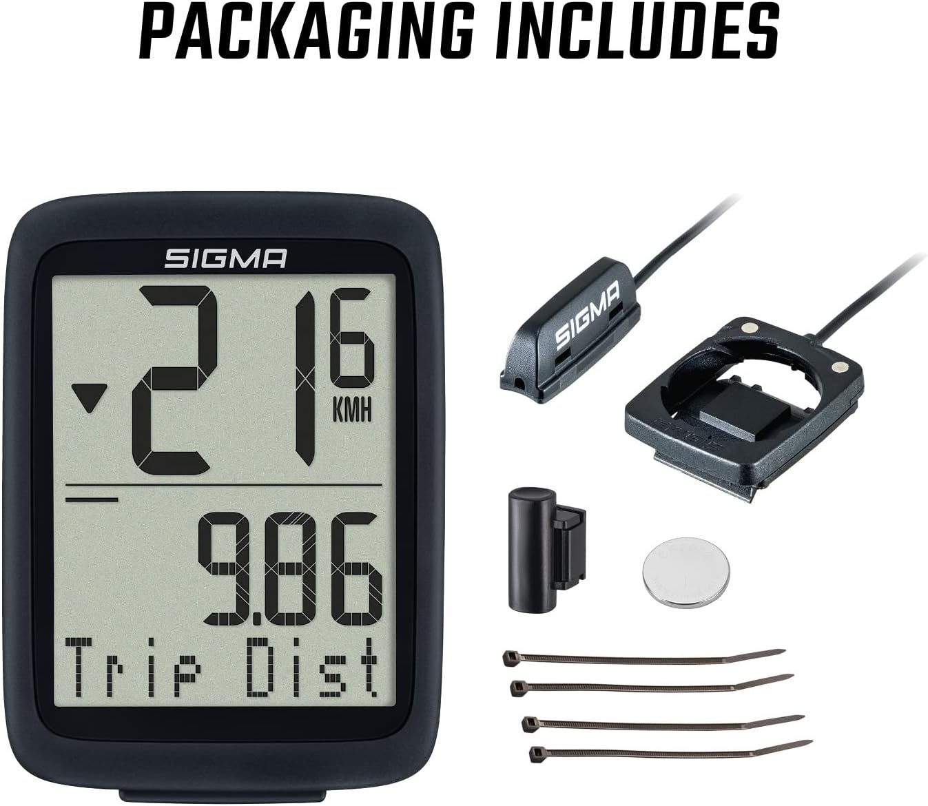 Sigma Bike Computer, Originals BC 8.0 Wired, 8 Functions w/Speed Comparison, Multi Day Tracking, Large Display, Weatherproof, Long Battery Life, Flexible Mounting, Easy Installation, Operation