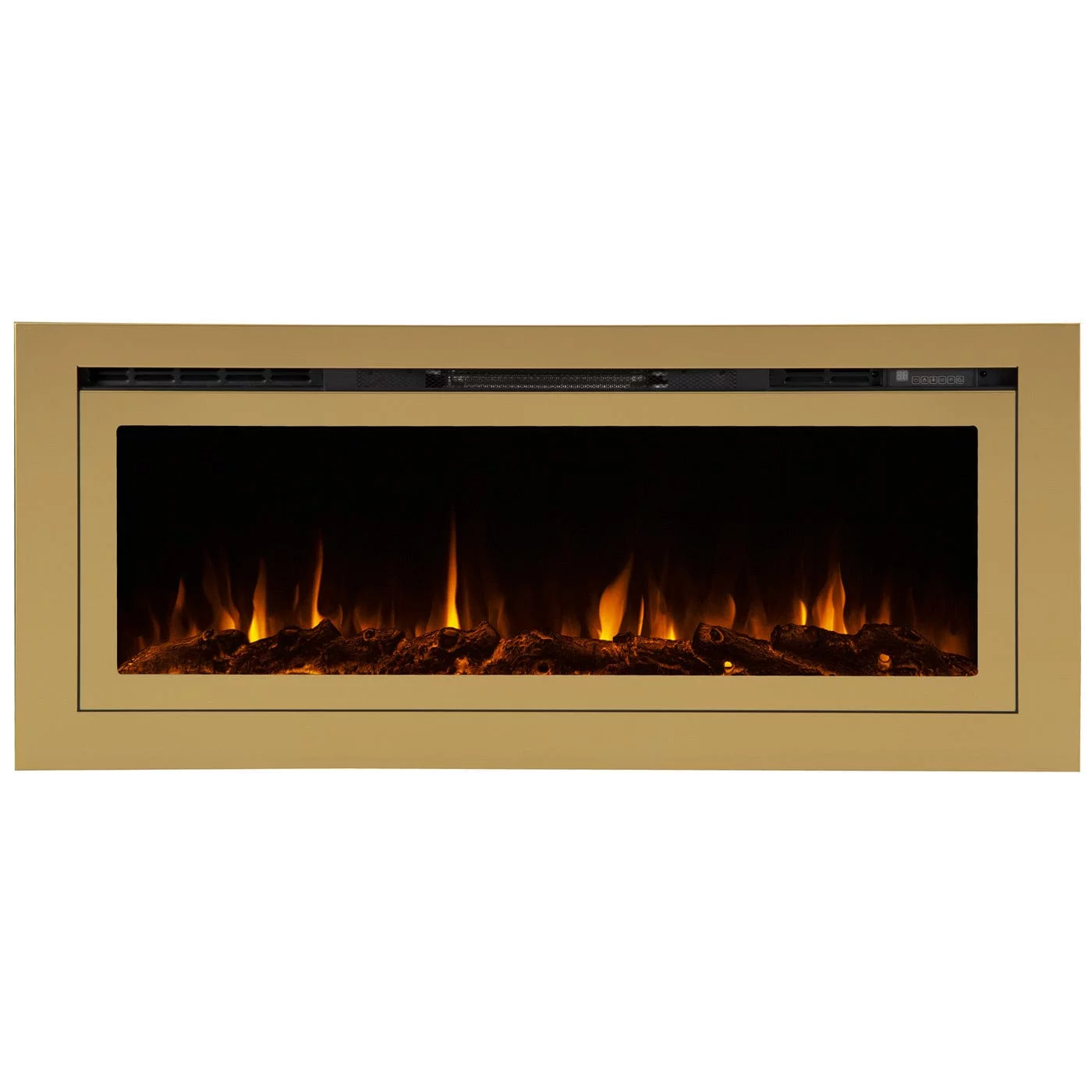 The Sideline Deluxe Gold 60 Inch 86276 Recessed Smart Electric Fireplace