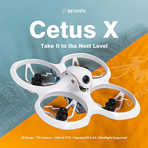 BETAFPV Betaflight ELRS Cetus X 2S Brushelss Drone with C04 FPV Camera VTX Module F4 2S 15A Flight Controller 1103 11000KV Motor, Supported 2S Power for Beginners to Fly Faster Further